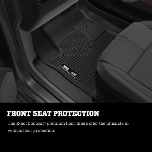 GMC Sierra 1500 Floor Liner - Rear - Husky Liners - X-act Contour - Black - 2014
